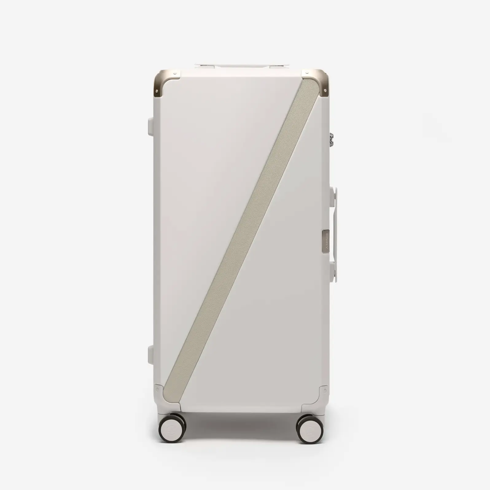 Beige checked luggage, The Large Trunk Essential by Armoir